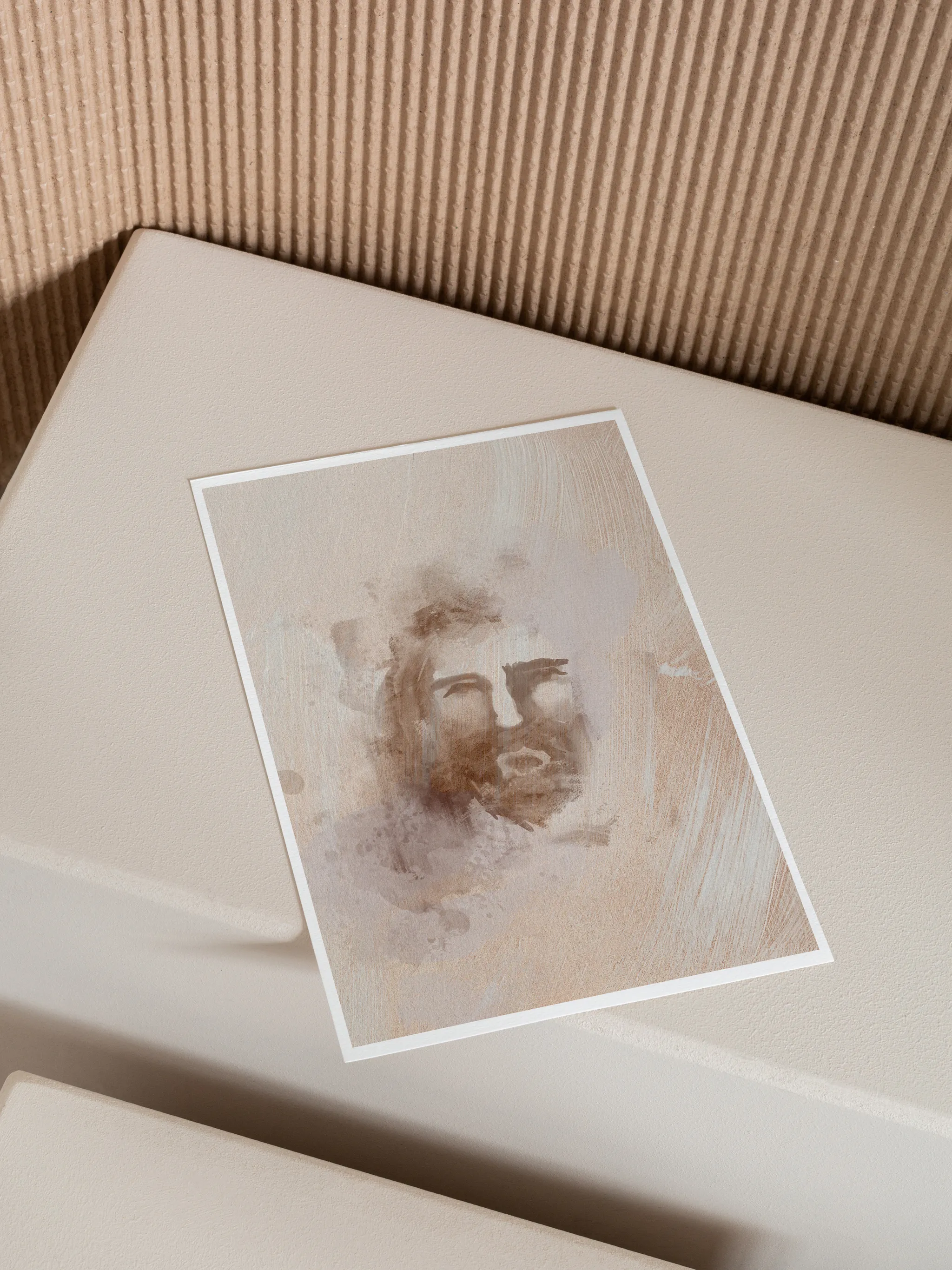 Jesus Portrait Watercolor IV, shown as a print.