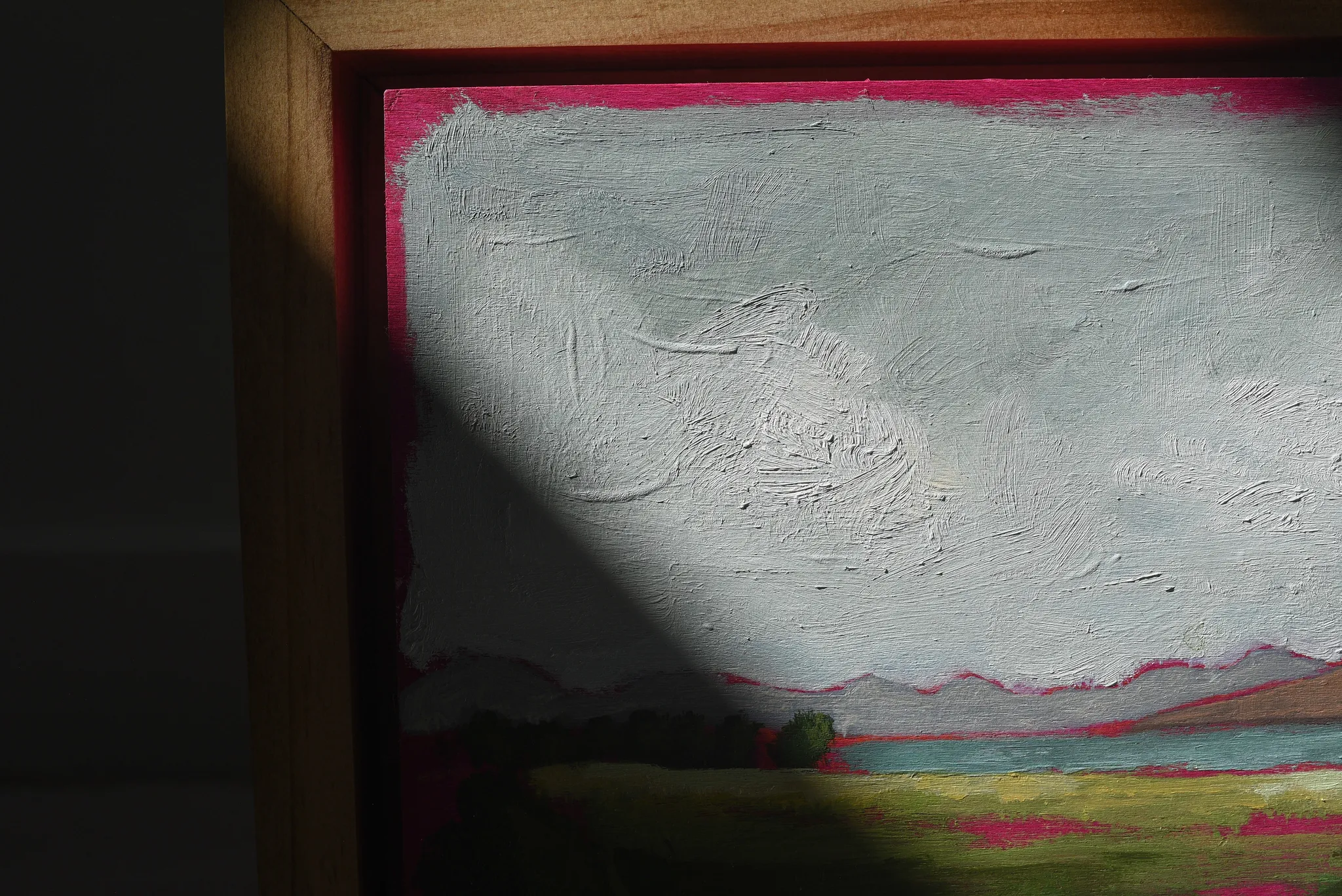 Lush Lake, view 5 of 9: the enchanting scene at Utah Lake during the evening, where a magenta underpainting subtly peeks through the lush tones.