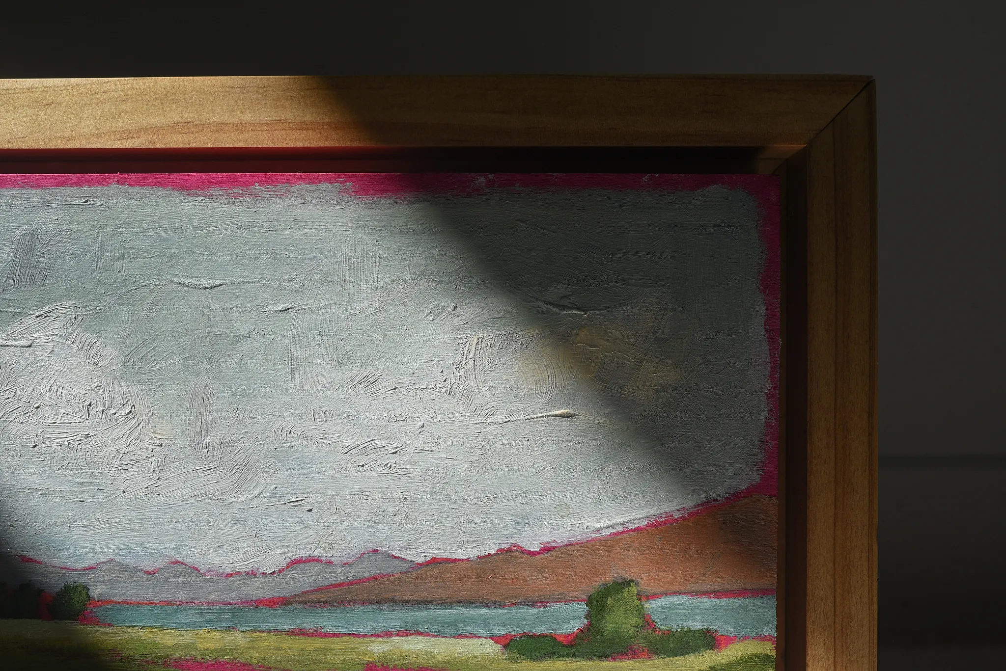 Lush Lake, view 8 of 9: the enchanting scene at Utah Lake during the evening, where a magenta underpainting subtly peeks through the lush tones.