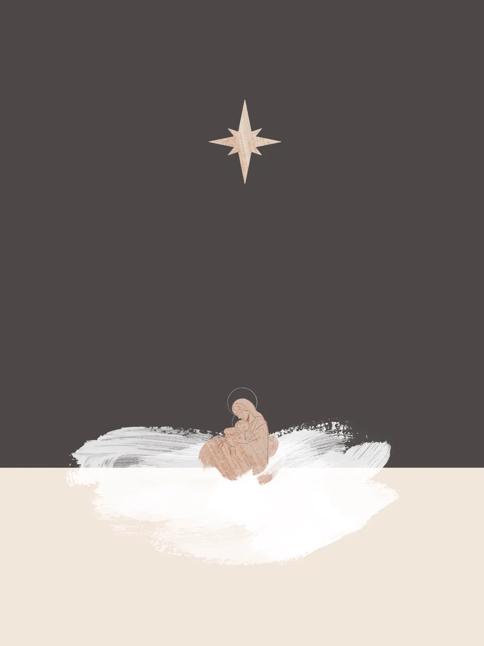 Mary and Jesus with Star, the full artwork.