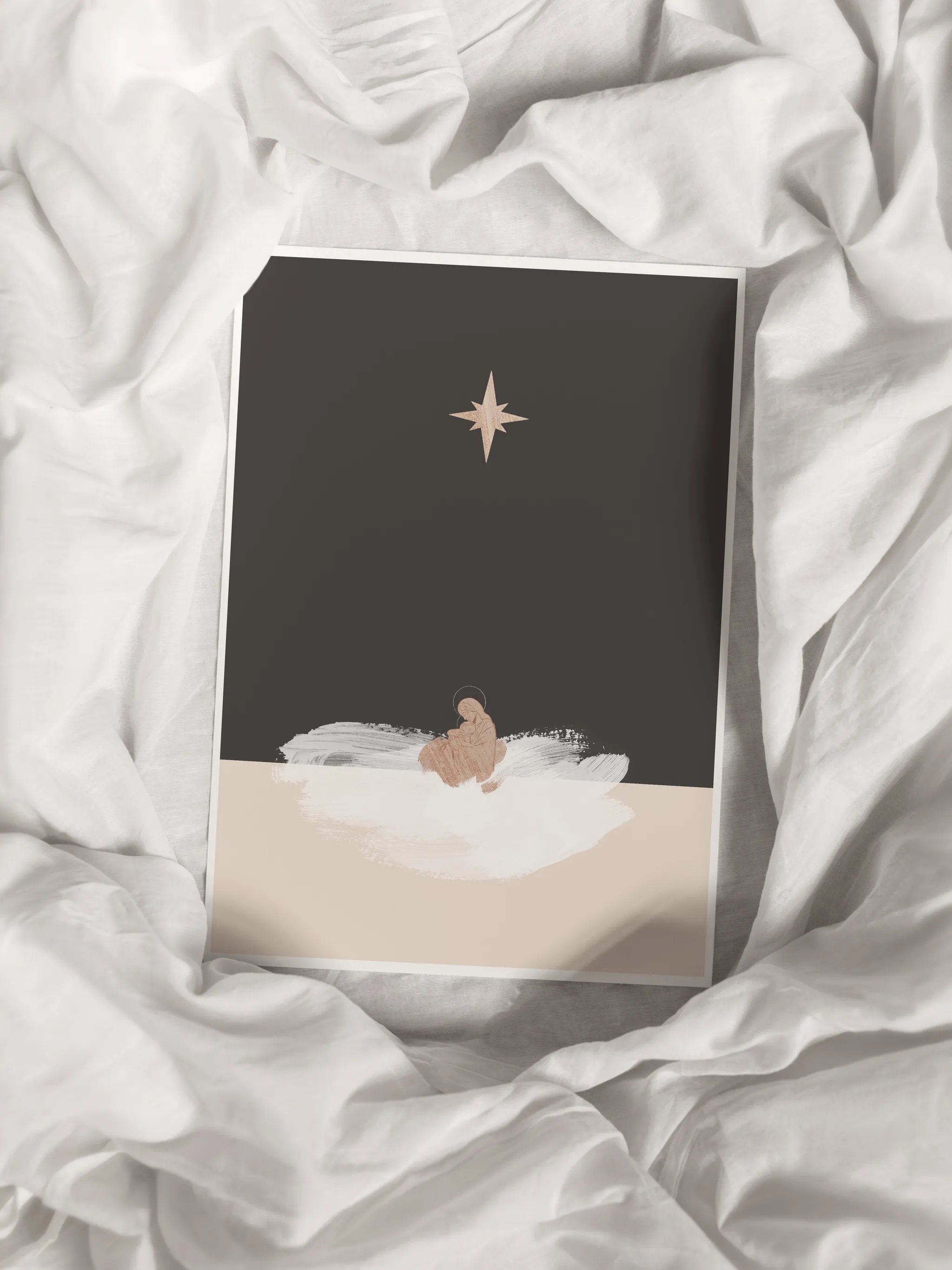Mary and Jesus with Star, shown as a print.