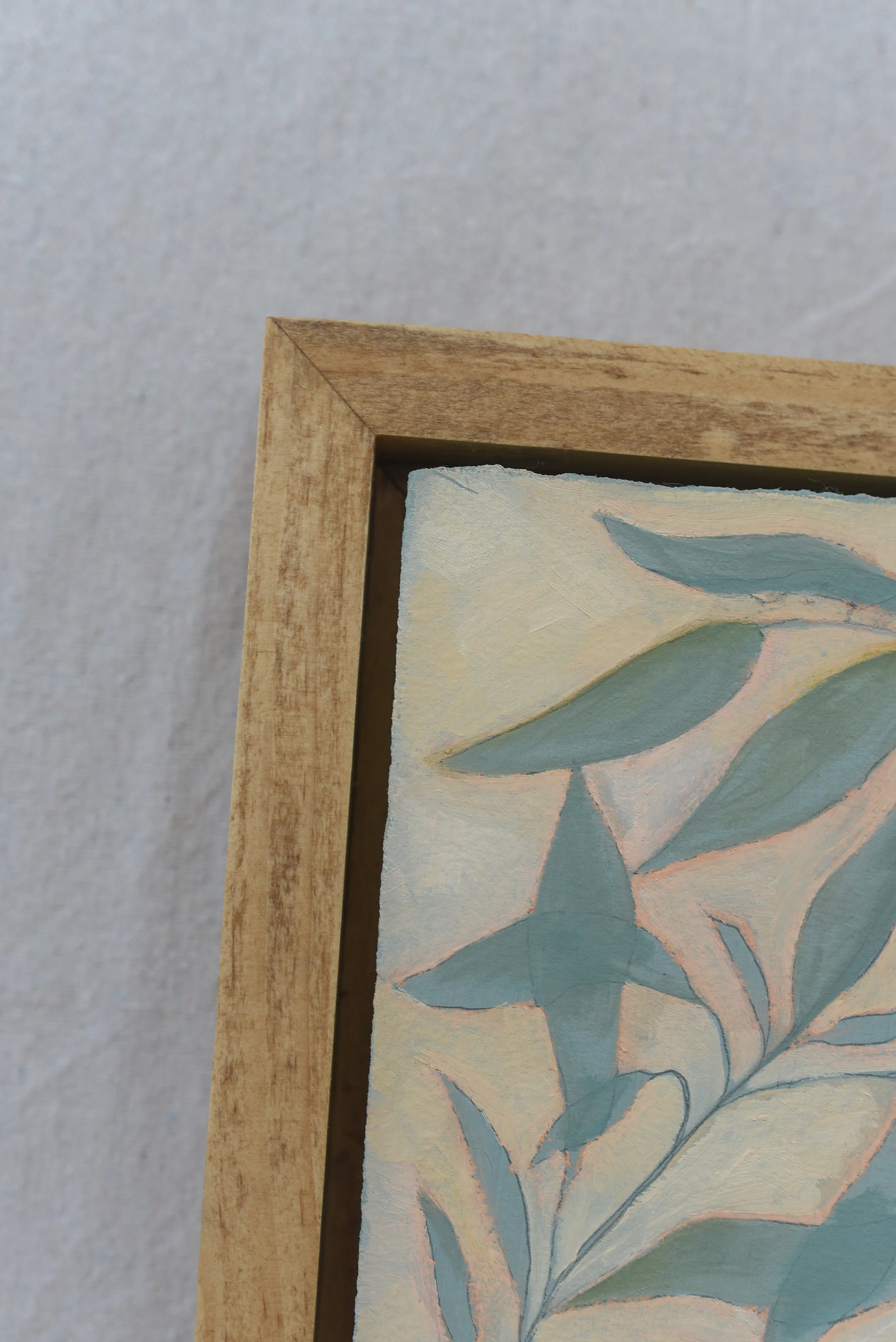 Refreshing Bloom, view 11 of 12: mint-colored leaves gently resting on a creamy vanilla background, with subtle hints of peach.