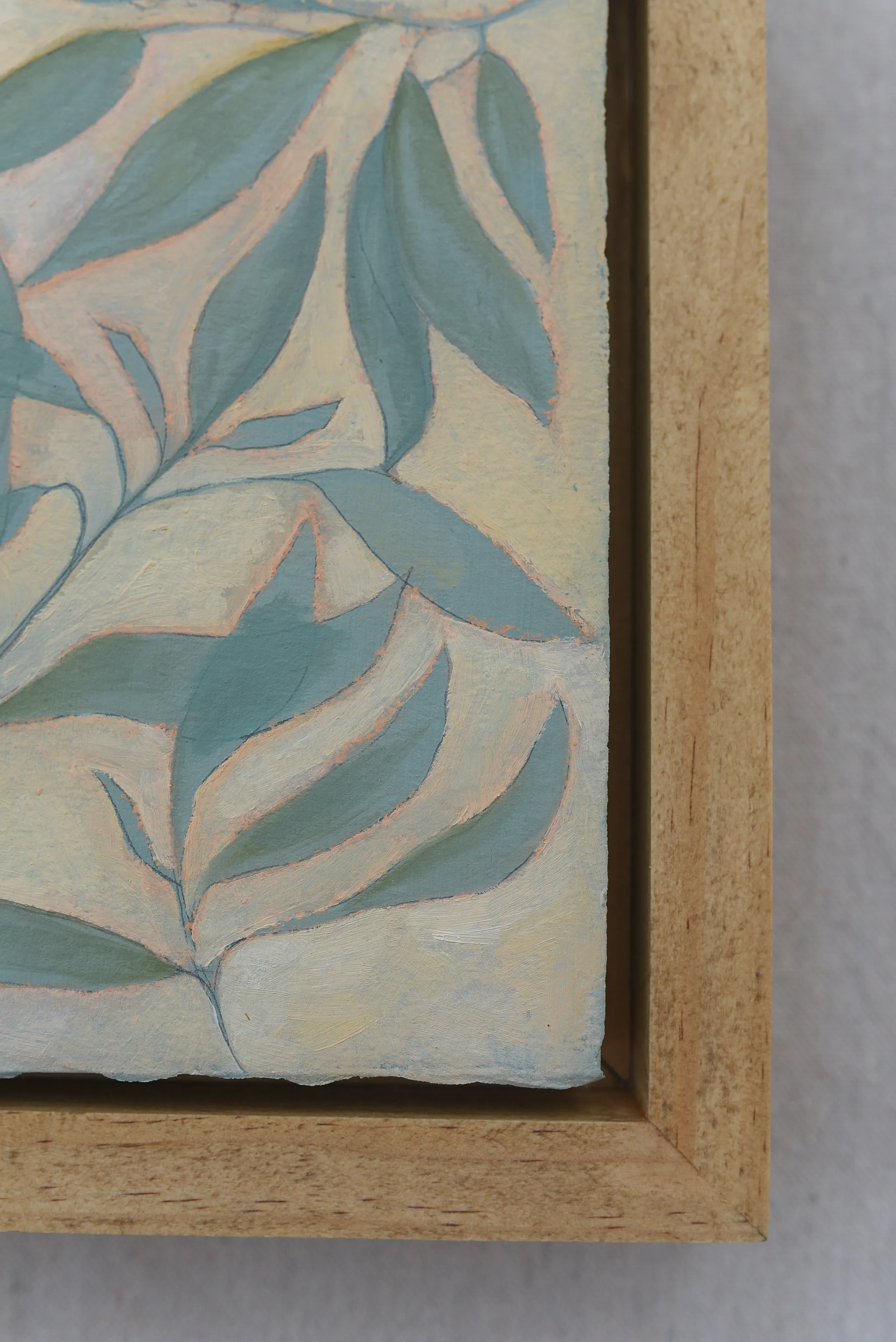 Refreshing Bloom, view 12 of 12: mint-colored leaves gently resting on a creamy vanilla background, with subtle hints of peach.