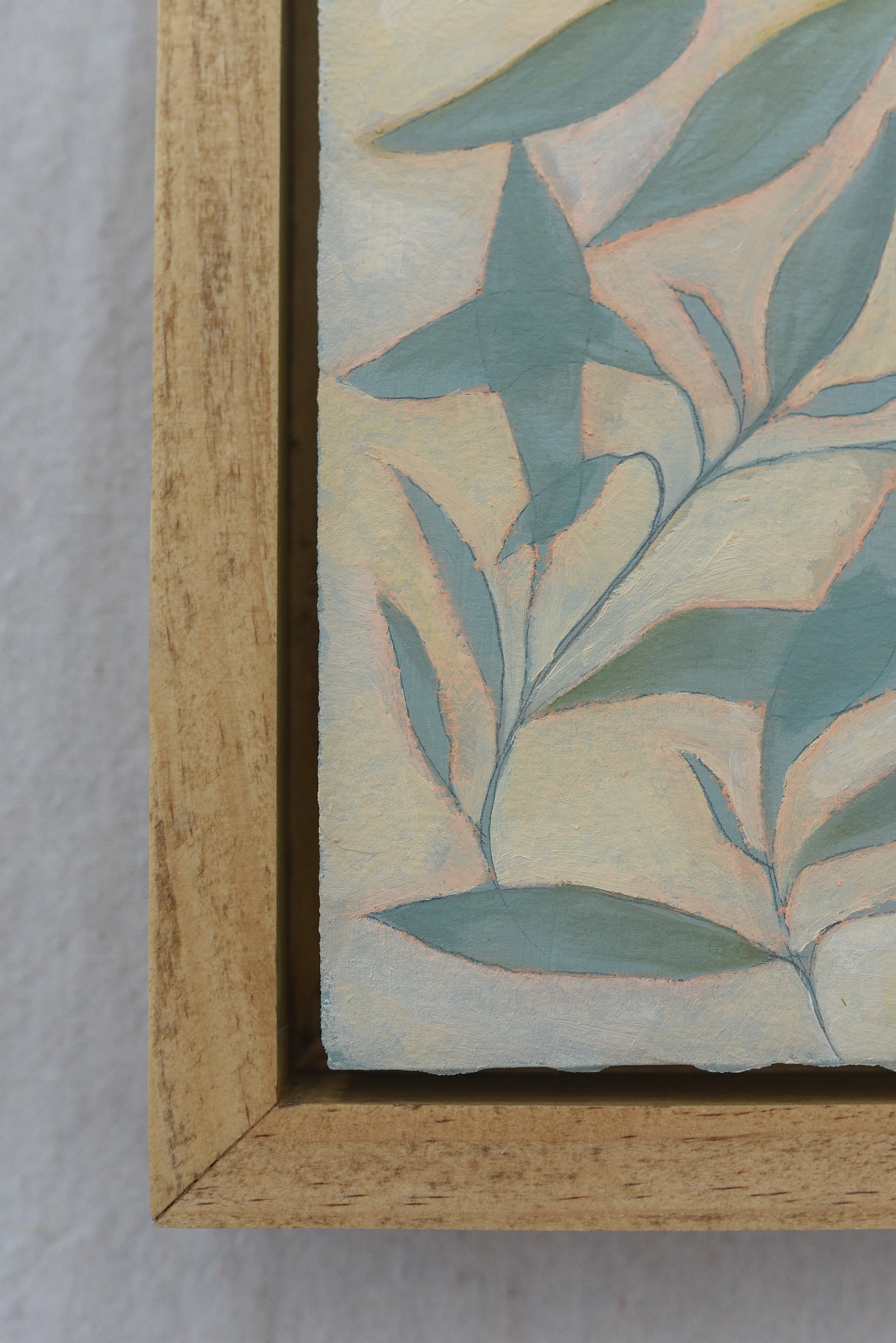 Refreshing Bloom, view 2 of 12: mint-colored leaves gently resting on a creamy vanilla background, with subtle hints of peach.