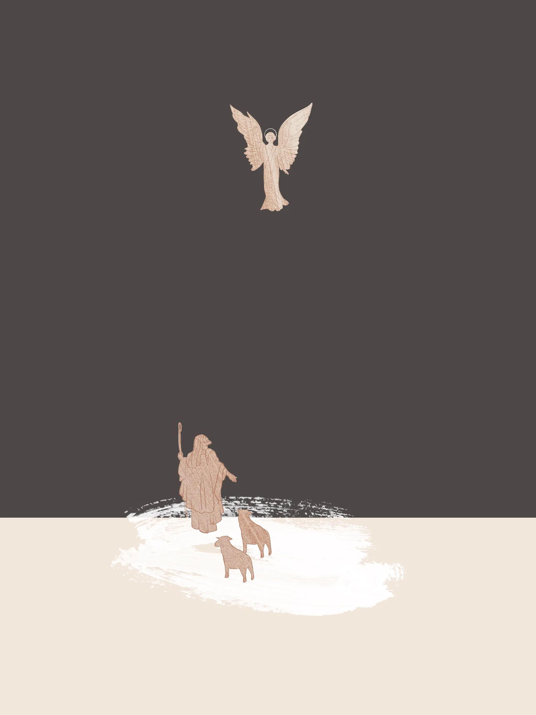 The Angel and the Shepherd Christmas Nativity, the full artwork.