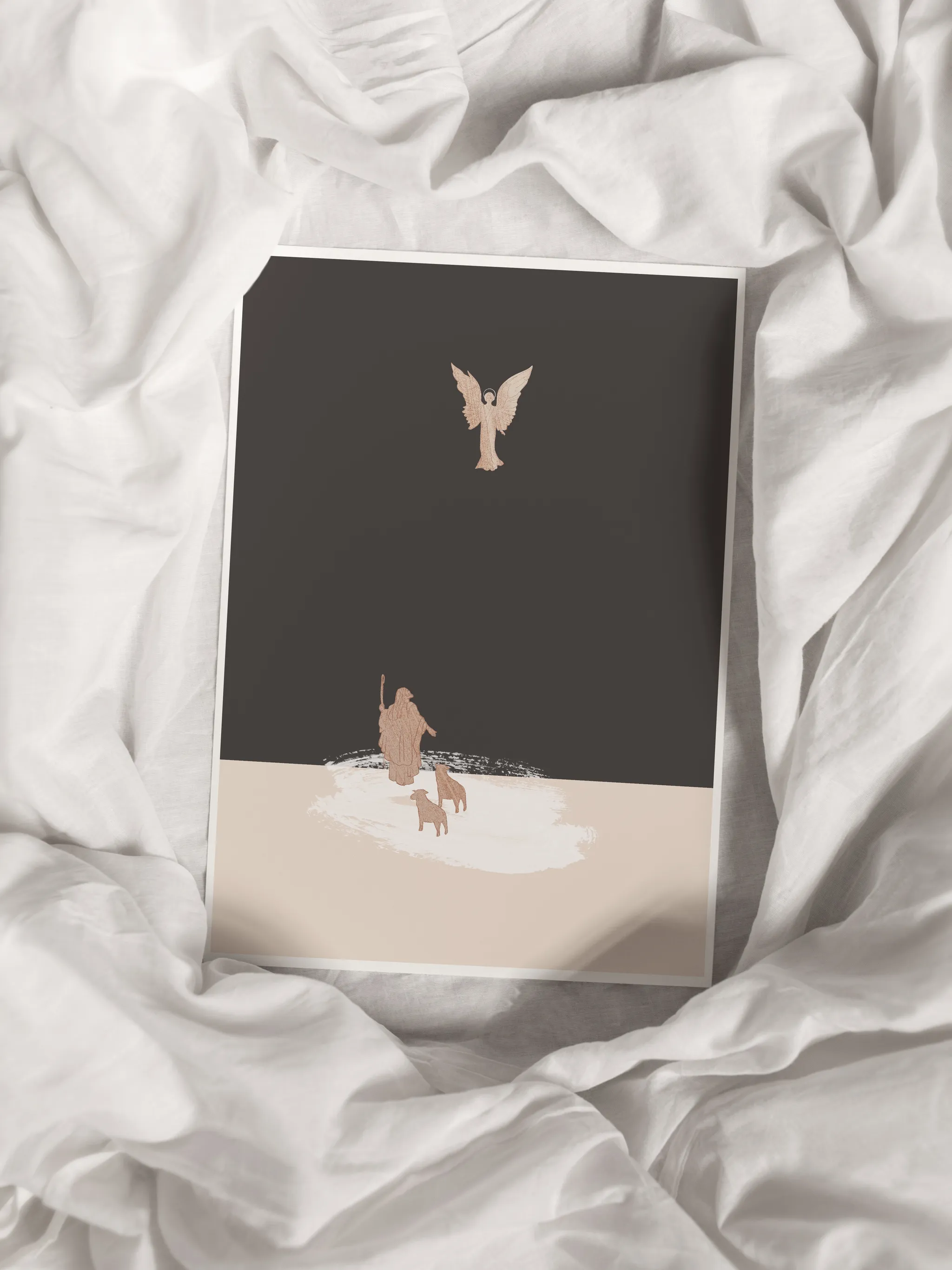 The Angel and the Shepherd Christmas Nativity, shown as a print.